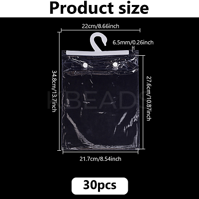 PVC Hanging Underwear Clothing Bags with Hanger AJEW-WH0596-500-1