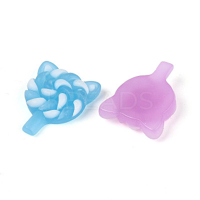 Luminous & Frosted Transparent Resin Cabochons X-RESI-T026-07M-1