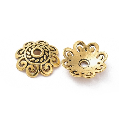 Tibetan Style Bead Caps TIBE-60309-AG-LF-1