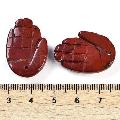 Natural Red Rainbow Jasper Pendants G-K359-03M-1