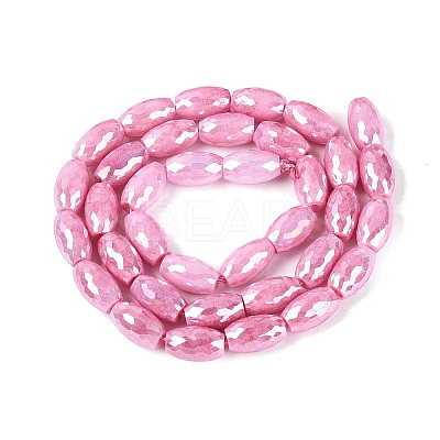 Anti-Tarnish Electroplate Glass Beads Strands EGLA-Q130-02A-12-1