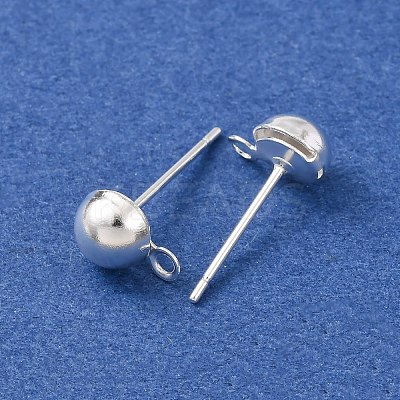Brass Stud Earring Findings KK-G604-01S-03-1