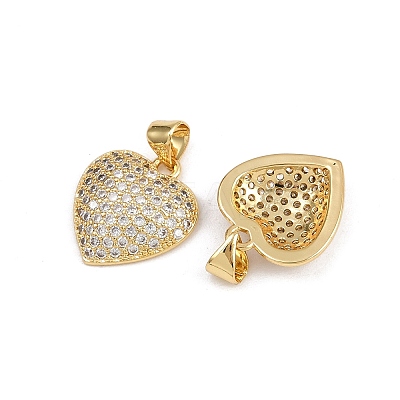 Brass Micro Pave Cubic Zirconia Pendants ZIRC-I367-07G-10-1