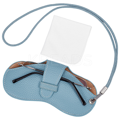 1Pc PU Leather Eyeglasses Strap with Bag AJEW-CN0002-62C-1