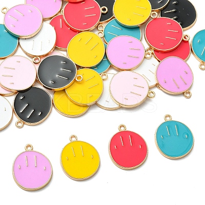 35Pcs 7 Styles Alloy Enamel Pendants ENAM-YW0008-01-1