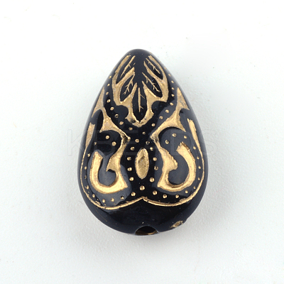 Teardrop Plating Acrylic Beads X-PACR-Q102-151B-1