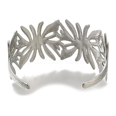 304 Stainless Steel Cuff Ring for Women RJEW-U025-04P-1