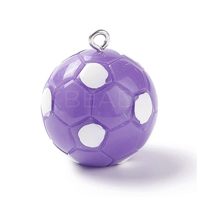 Opaque Resin Pendants RESI-I042-01B-1