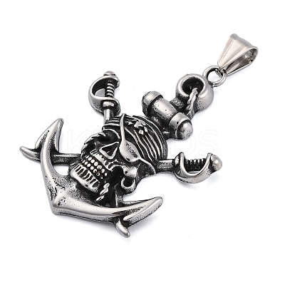 304 Stainless Steel Big Pendants LS-STAS-P367-01AS-1