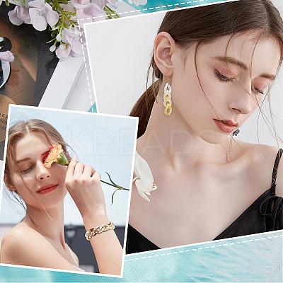 DIY Curb Chains Earrings Bracelets Necklaces Making Kits DIY-PH0009-28-1