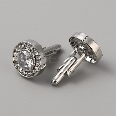 Alloy Rhinestone Cufflinks for Men FIND-WH0111-479-1