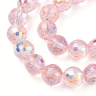 Transparent Electroplate Glass Beads Strands EGLA-N012-001-B06-1