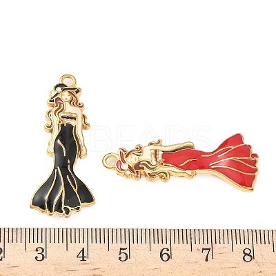 304 Stainless Steel Enamel Pendants STAS-I346-60G-1