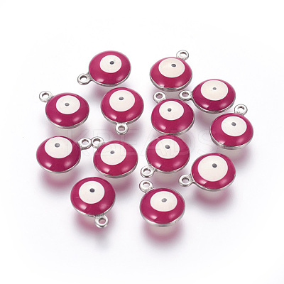 304 Stainless Steel Enamel Charms STAS-O123-A-07P-1