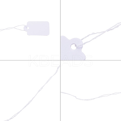 White Rectangle Jewelry Price Tags TOOL-C003-02-1