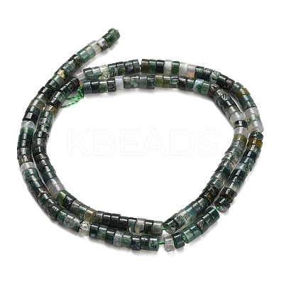 Natural Moss Agate Beads Strands G-Z110-A39-2x4mm-1