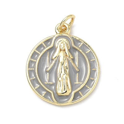 Brass Enamel Pendants LS-KK-H255-05G-01-1