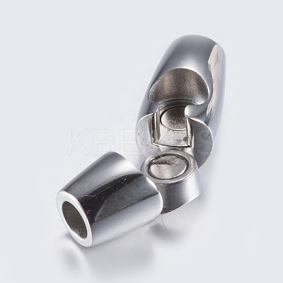 Tarnish Resistant 304 Stainless Steel Magnetic Clasps with Glue-in Ends LS-STAS-P181-36P-1