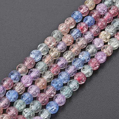Crackle Glass Beads Strands GLAA-S192-B-006B-1