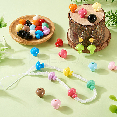 30Pcs Opaque Acrylic Bead OACR-TA0004-04-1