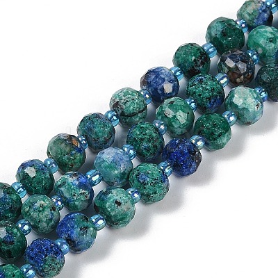 Natural Sesame Jasper Dyed Beads Strands G-H057-A21-08-1