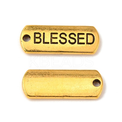 Tibetan Style Alloy Rectangle with Word Blessed Pendants LS-TIBEP-Q043-060AG-RS-1