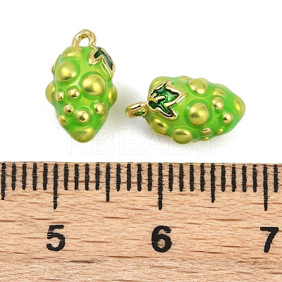 Brass Enamel Charms KK-L231-21G-05-1