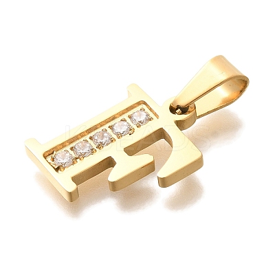 Ion Plating(IP) 304 Stainless Steel Rhinestone Pendants STAS-U035-01G-F-1