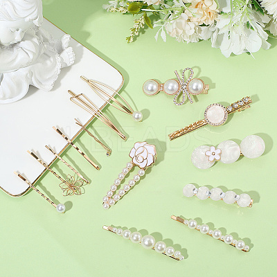 5 Bags 4 Styles Zinc Alloy Hair Bobby Clips PHAR-SP0001-08-1