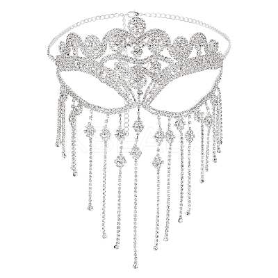 1Pc Alloy Headwear Masquerade Masks AJEW-GA0008-17P-1