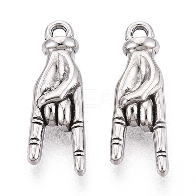 304 Stainless Steel Pendants STAS-T065-21B-P-1