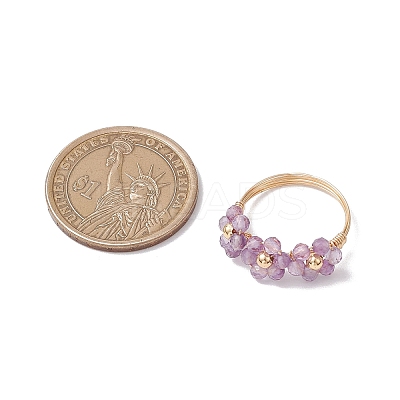 Natural Amethyst Finger Rings RJEW-TA00198-02-1