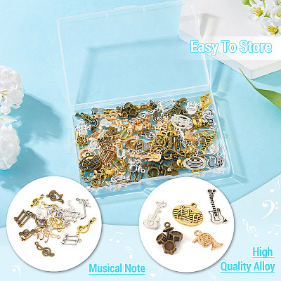100Pcs 5Colors Tibetan Style Alloy Pendants FIND-TA0006-71-1
