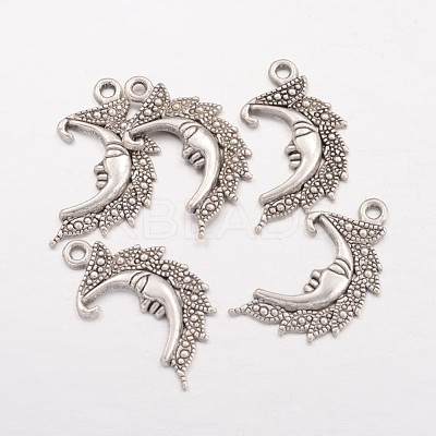 Moon Tibetan Style Alloy Pendants AC384-1