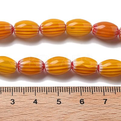 Handmade Millefiori Lampwork Beads Strands LAMP-F035-12J-1
