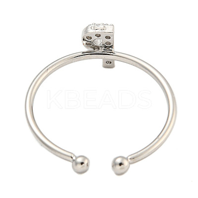 Rack Plating Brass Open Cuff Rings for Women RJEW-F162-02P-P-1