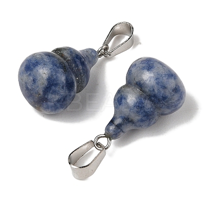 Natural Blue Spot Jasper Pendants G-B127-03P-03-1
