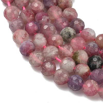 Natural Plum Blossom Tourmaline Beads Strands G-G927-22A-01-1