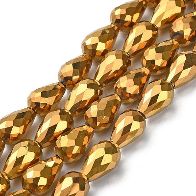 Electroplate Glass Beads Strands EGLA-D017-15x10mm-3-1