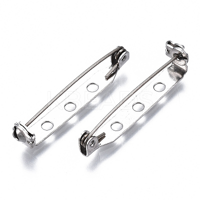 Tarnish Resistant 201 Stainless Steel Brooch Pin Back Safety Catch Bar Pins STAS-S117-022D-1