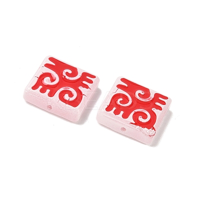 Dyed & Heated Baking Paint Glass Beads LAMP-D004-03B-1