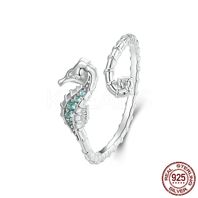 925 Sterling Silver Micro Pave Cubic Zirconia Adjustable Open Cuff Rings for Women FS-WG3D7C7-01-1