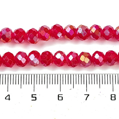 Baking Electroplate Glass Beads Strands DGLA-A039-J6MM-B21-1