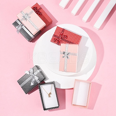 12Pcs 3 Colors Cardboard Paper Jewelry Set Boxes CBOX-FS0001-02-1