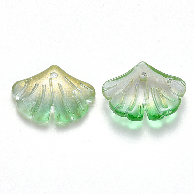 Two Tone Transparent Spray Painted Glass Pendants GLAA-T016-01A-1