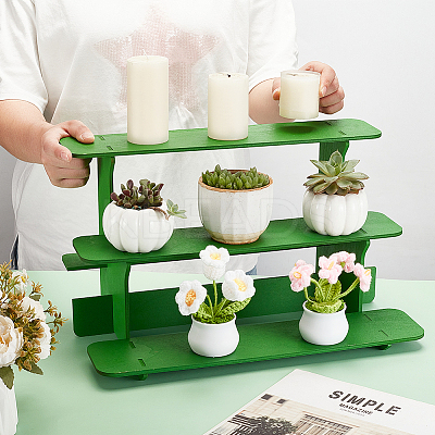 3-Tier Wooden Dice Organizer Display Riser Racks ODIS-WH0086-147-1