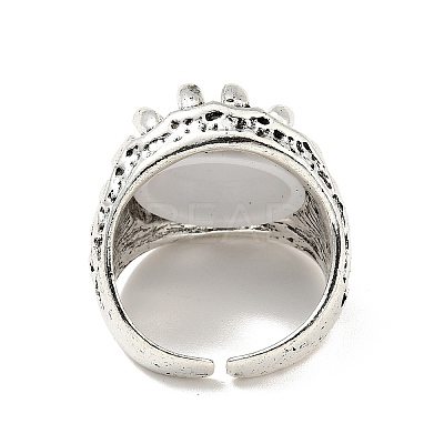 Claw with Evil Eye Resin Open Cuff Ring LS-RJEW-D118-02AS-1