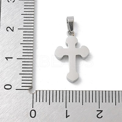 304 Stainless Steel Micro Pave Cubic Zirconia Pendants STAS-Z107-08P-10-1