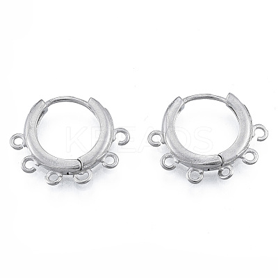 Tarnish Resistant 304 Stainless Steel Hoop Earrings Findings LS-STAS-N092-188-1