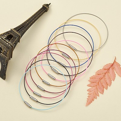 20Pcs Steel Wire Bracelet Making UNKW-YW0001-04B-1